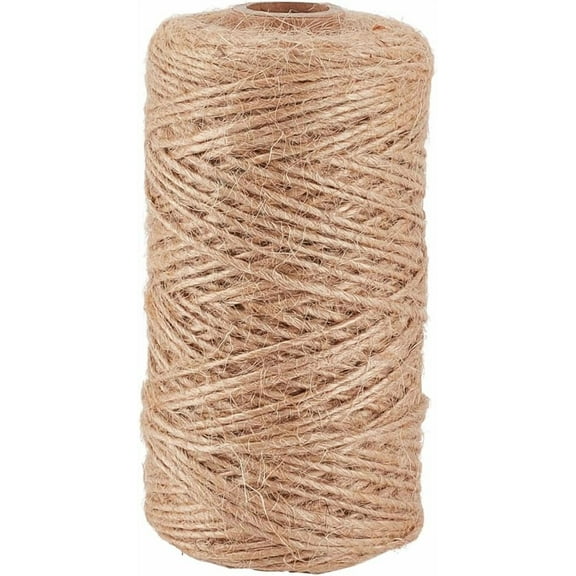 100M/328 Feet Natural Jute String 1mm Thin Macrame Rope Linen Garden Wrapping Packing Hanging Roll Thread Cord for Gardening Home Gift Packing Wrapping Craft Decoration Colorful DIY