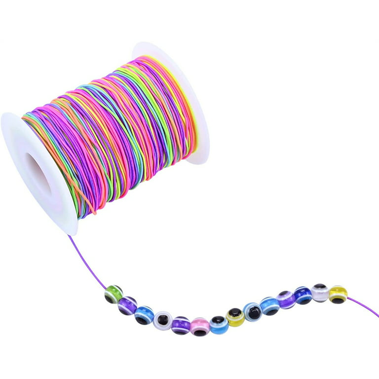 Stretchy String for Bracelets,1mm 100M Elastic Bracelet String Cord Stretch  Bead Cord for Jewelry Making Stretch Bead Cord Necklaces,Jewelry and