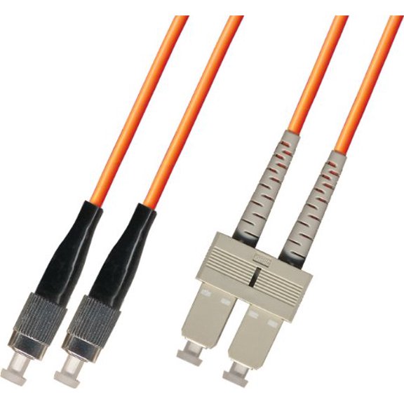 100M Multimode Duplex Fiber Optic Cable (50/125) - FC to SC