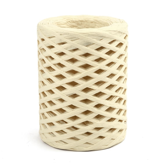 100M Natural Raffia Straw Yarn Hand-Knitted Crocheting Grass Paper Rope For DIY Sunhat Beach Bag Cord Baking Gift Packaging Rope