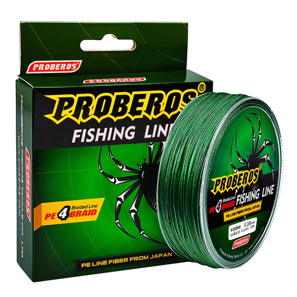 100M Round and Smooth Super Strong PE Braided Fishing Line 8LB, Great Line,  Super Strong, 100% Brand New, Green Gray 