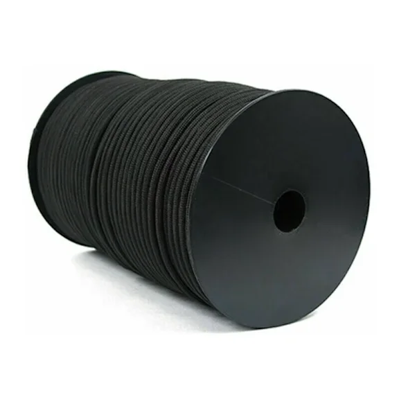 100M Type 550 Paracord Rope - 9 Strands - Perfect for Tents, Rescue and Hiking - Reel of Parachute Cord (Black)