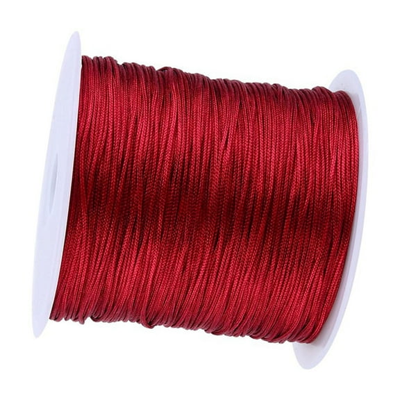 100M X 0.8mm Nylon Chinese Knot Cord Rattail Macrame Thread String Burgundy