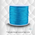 thumbnail image 1 of 100M x 0.8mm Nylon Chinese Knot Cord Rattail Macrame Shamballa Thread String Blue, 1 of 5