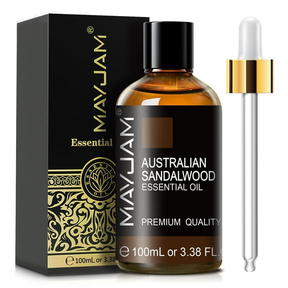 MAYJAM 100ML Australian Sandalwood Essential Oil for Skin 100% Pure Natural Oil for Hair, Face, Candle Making