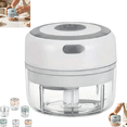 thumbnail image 1 of 100ML Electric Mini Garlic Chopper, Portable Wireless Garlic Press Grinder with 2 Blades, USB Rechargeable Vegetable Mincer Easy To Clean, 1 of 5