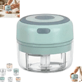 thumbnail image 1 of 100ML Electric Mini Garlic Chopper, Portable Wireless Garlic Press Grinder with 2 Blades, USB Rechargeable Vegetable Mincer Easy To Clean, 1 of 5