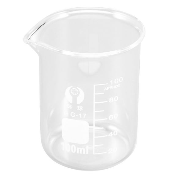 100ML Glass Beaker Premium Durable Graduated Household Kitchen Measuring Cup Drink Water Beaker Chemistry Glassware