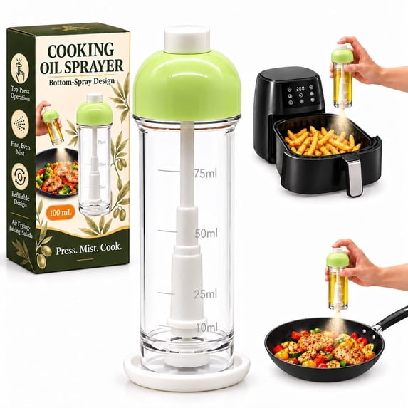 100ML Refillable Olive Oil Sprayer Bottle, Fine Mist Oil Mister for Air ...