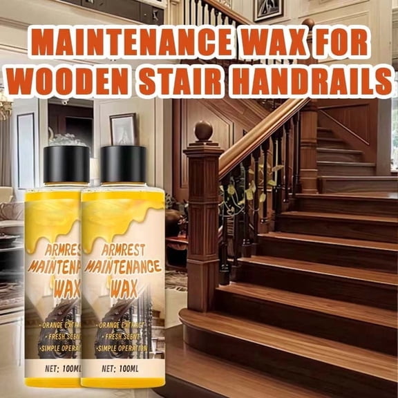 100ML Solid Beeswax Wood Care & Restoration Wax Kit with Applicator Pad, For Furniture, Floors & Woodware, Nourishing Polish & Protective Finish