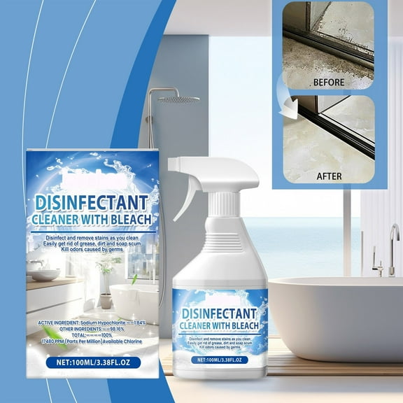 100ML Spray Washing-drying Cleaner, Portable, Powerful Disinfectant Kills Germs Bacteria, No-wash Quick Drying, Multi-purpose for Surfaces Hands Objects, Safe Effective Formula, Compact for Travel