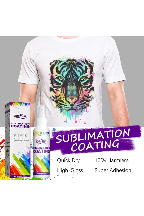 100ML Sublimation Coating Spray,Sublimation Spray for Cotton,Quick Dry,High-Gloss,Super Adhesion,Suitable for All Fabric,Including T-Shirts,Hoodies,Logos,Towels, Wood and Canvas