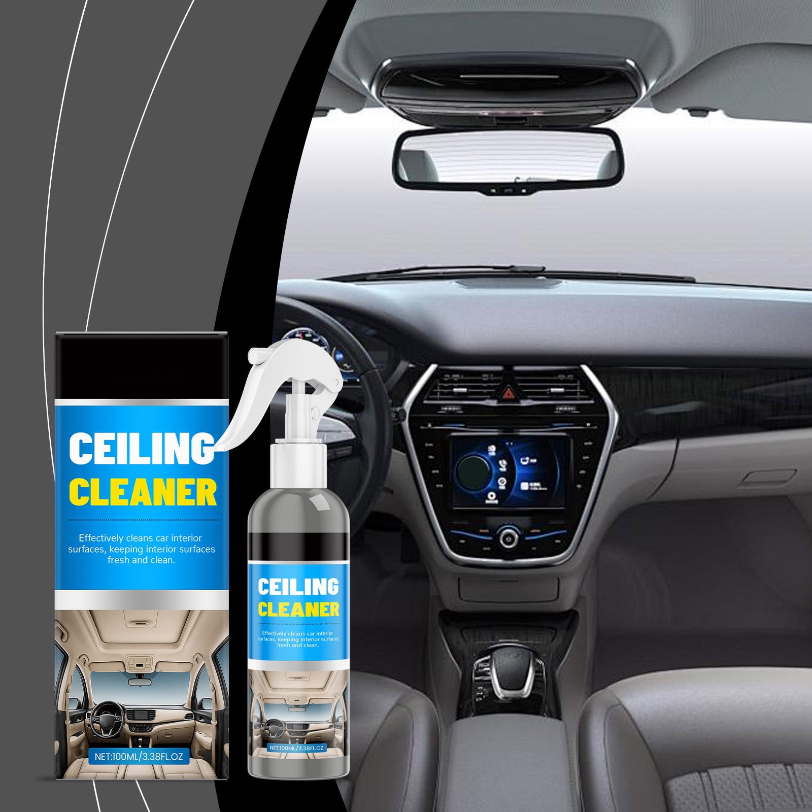 100ML Super Cleaner | Effective Car Interior Cleaner | Leather Car Seat Cleaner | Stain Remover for Carpet, Upholstery, Fabric, and Much More
