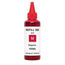 100ML Universal Refill Ink Bottles for Inkjet Printers Premium Dye Ink  – Bulk Printer Ink Refill Kit for CISS & Ink Tank Printers  ( Magenta)