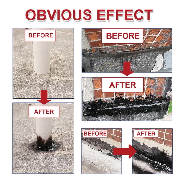 100ML Waterproof Roof Sealant With Brush,Instant Leak Repair Coating For Gutters And Pipes,Flexible Crack Filler For Interior And Exterior Use With Weather Resistance
