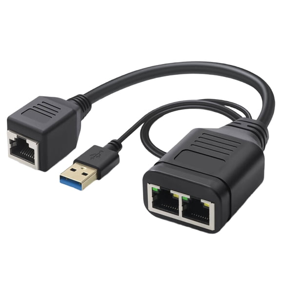 100Mbps Networking Splitter Ethernet Splitter with USB Power, Compatible for Various Ethernet Cable Heat Resistance