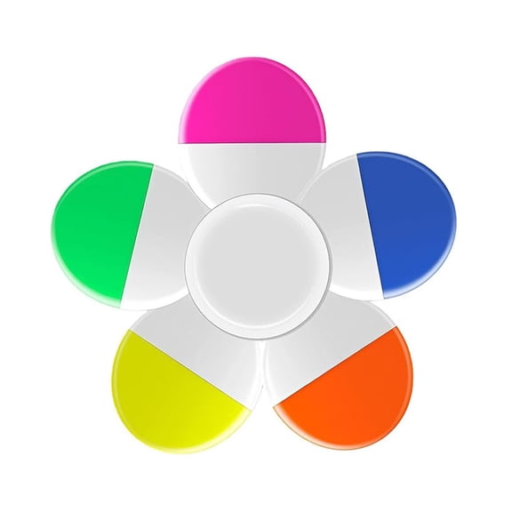 100Ml Multicolor Mini Highlighters, Cute 5-In-1 Petals Flower Shape Highlighter Pen, Fluorescent Watercolor Cartoon Markers Set For Arts Crafts Note Taking Color Coding Journaling Happy Day!