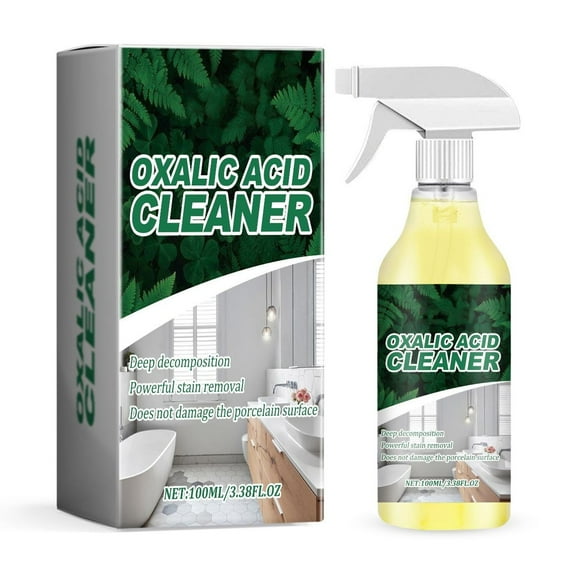 100Ml Oxalic Acid Cleaner, Powerful Toilet & Tile Stain Remover, Effective On Rust & Hard Water Stains, Easy-To-Use Formula, Safe For Most Surfaces