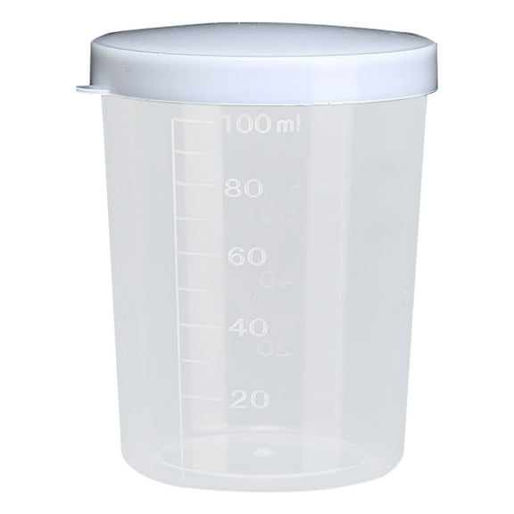 100Ml Plastic Measuring Cups Plastic Graduated Cup Transparent Scale Resin Clear Graduated Epoxy Mixing Jugs for Kitchen Cooking Medicine Measure Tool(With Cover) Harlik