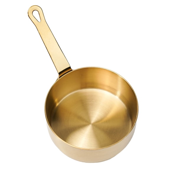 100Ml Pot Gravy Stainless Steel Milk Pot Mini Sauce Pan Non Small Saucepan Gold(100Ml) YIWEI