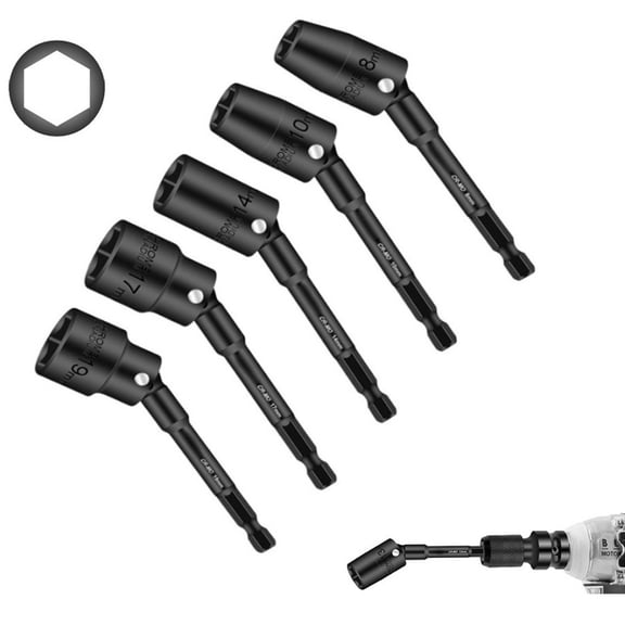 100Mm Hex Socket 360 Degree Rotatable Driver Socket Head Adapter H8-H19 Electric Driver Drill Power Wrench Tool 17Mm Fangkenuo
