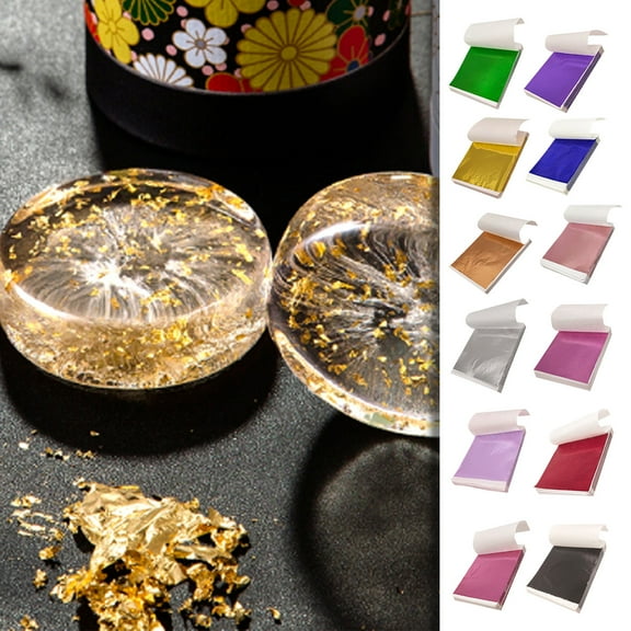 100PC Art Craft Paper Imitation Multi-color Copper Leaf Foil Foil Paper Bronzing DIY Craft Decoration