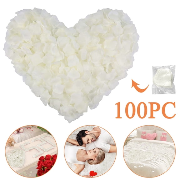 100PC Artificial Flower Petals Fake Rose Petals,Rose Petals Silk Petals Artificial Flower Petals for Wedding Party Favors Decoration and Romantic Night Engagement,Valentine's Day Decorations,B