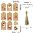 thumbnail image 1 of 100PC Christmas Kraft Gift Tags, Qiopertar 50/100 PC Christmas Tags From Santa Claus Name Tags Holiday Kraft Tags Brown Hang Paper Labels With Ropes For DIY Xmas Holiday Wrap Present Name Card, 1 of 2