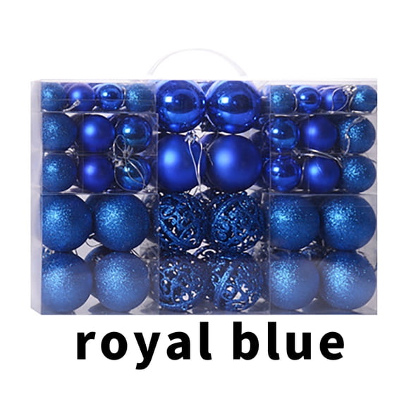 100PC Christmas Shatterproof Ornament Balls, Assorted Color Hanging Decorations For Christmas Tree Decoration, Unbreakable Plastic Holiday Baubles For Party And Home Decorations