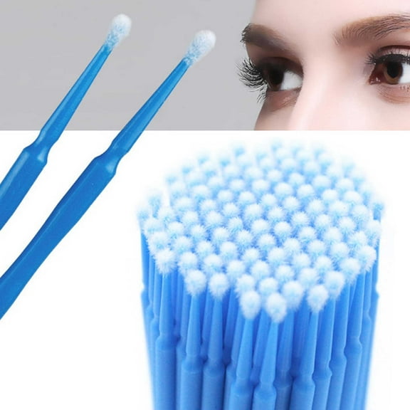 100PC Eyelash Extension Micro Brushes Disposable Makeup Applicators For Precise Lash Glue Application