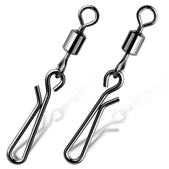 Fishing Swivels Snap 100Pcs Fishing Rolling Swivel Barrel Snap lure Connector