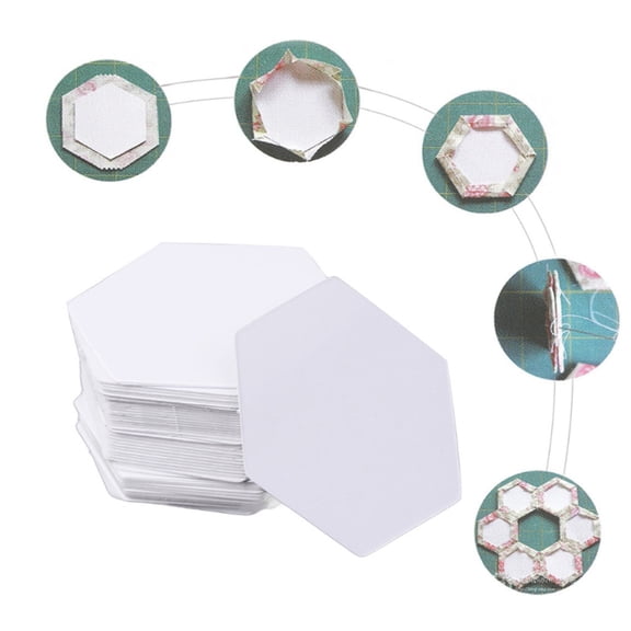 100PC Hexagon Paper Piecing Paper for Quilting, English Paper Piecing Template, Foundation Paper Pieces Patchwork Supplies for Quilting Sewing DIY Craft