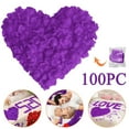 thumbnail image 1 of 100PC Orchid Artificial Rose Petals, Bright Silk Fabric Petals for Bridal Wedding & Home Decoration(Dark Purple), 1 of 9