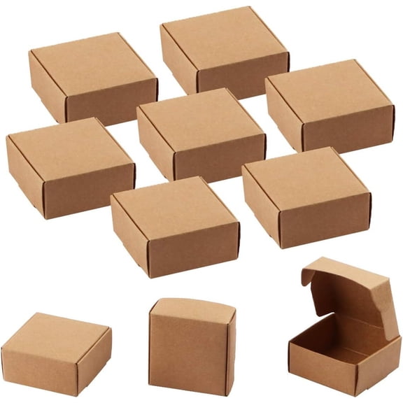 100PC Paper Box Creative Jewelry Gift Box Boutique Handmade Flower Decorate Mini 2.16 X 2.16 X 0.98