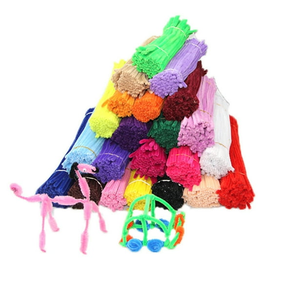 100PC Pipe Cleaner, Pipe Cleaners Craft, DIY Simulation Bouquet Materials,30 Colors Craft Pipe Cleaners Bulk(6mm x 12in)