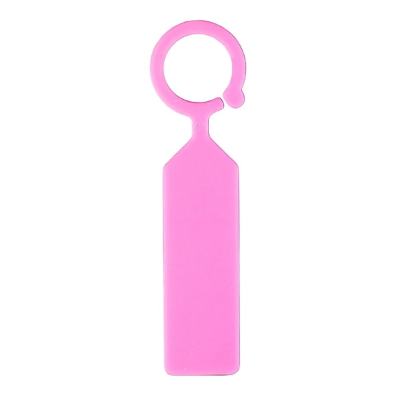 100PC Plastic Plant Labels,Plant Tags Ring Type Hanging Garden Labels with Buckle,Garden Markers Nursery Tree Markers for Potted Plants Flowers Seedlings Identificatio,Pink