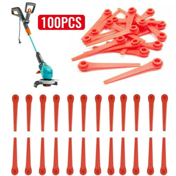 100PC Plastic Trimmer Blades Replacement For Garden Grass Trimmer EasyCut Li-18/23R 9823 9825 9820 9821 9828 9829 8840 8841