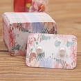 thumbnail image 1 of 100PC multi flower pattern small earring paper package card DIY handmad elegant stud earring card white kraft paper jewelry card pinkfl, 1 of 6
