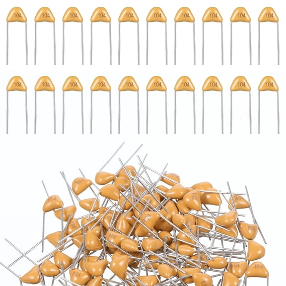 100PCS 0.1uF 104 100nF Ceramic Capacitors, Multilayer Monolithic Ceramic Capacitor Ceramics Disc Capacitors (5.08mm)