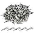thumbnail image 1 of 100PCS 1.06IN / 27mm Mini Metal Alligator Clips, Clamps Silver Tone Plated Test Line Spring Clamps., 1 of 6