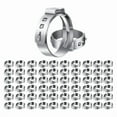 thumbnail image 1 of 100PCS 1/2 Inch PEX Clamps, Stainless Steel Single Ear Hose Clamps for PEX Pipe Fitting Connections, 1 of 4