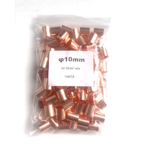 100Pcs Copper Connecting Pipe Wire Joint GT Small Copper Tube Wire Connector