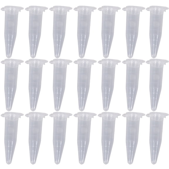 100PCS 1.5ml Lab Mini Plastic Test Tube Centrifuge Vial Snap Cap 42x11mm Clear