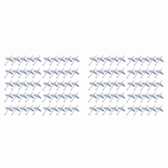 100PCS 1/8 Inch Toggle Bolts for Drywall, Heavy Duty Drywall Anchors Kit, Dry Wall Anchors and Screws Kit for Ceiling