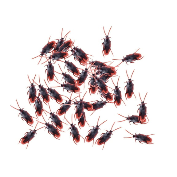 100PCS 1.9inch Prank Roaches,Favorite Trick Joke Toys Look Real,Scary Insects Realistic Bugs,Novelty Cockroach for Party,Fool's Day