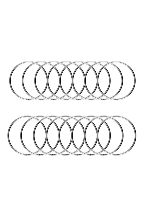 100PCS, 1 Inch Key Ring Open Metal Flat for Household Car Keychain