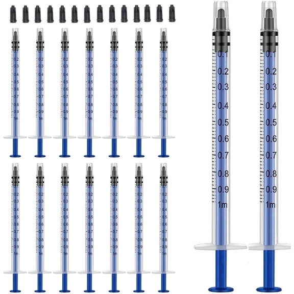 100PCS 1ml Plastic Syringe for Scientific Labs, Measuring Liquids, Feeding Pets, Oil or Glue Applicator, Non-Steril