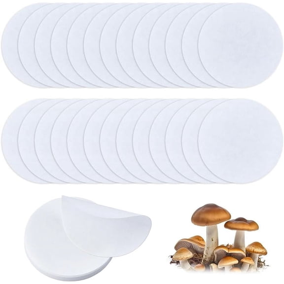 100PCS 2 Speeds Synthetic Filter Discs 90mm Diameter Quantitative Filter Paper Circles Slow Flow/Fast Speed Wide Mouth Size Funnel Filter Paper for Buchner Funnel Mushroom Cultivation