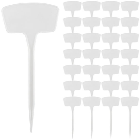 100PCS 27cm/10.63" Large White Plant Markers for Outdoor Garden, Waterproof T-Type Garden Tags, Reusable Plastic Labels, Ideal for Outdoor Plant Identification