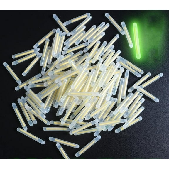 100PCS (3.5mmx29mm) Fishing Glow Sticks for Bobbers, Fishing Bobber Light, Bobber Glow Stick, Fishing Rod Bell Alarm Lights, Bobber Glow Sticks Mini Glow Sticks for Fishing Bulk Kit